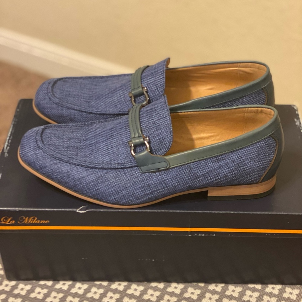 La Milano 10.5 Blue Loafers